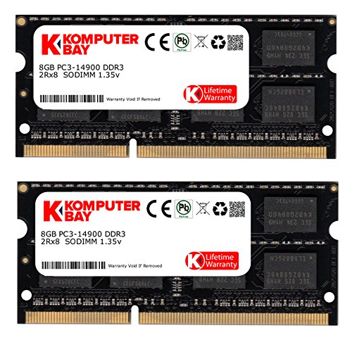 Komputerbay 16GB Kit (2 x 8 GB) 204 pin DDR3-1867 1867MHz SO-DIMM (1866MHz / 1867MHz, PC3-14900) passend für Apple iMac Retina 27