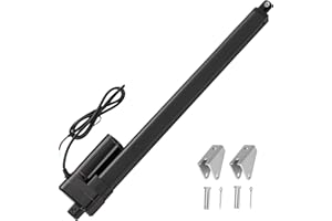 Jvnvlki Attuatore lineare 12 V 2000 N 450 mm lunghezza corsa IP65, impermeabile 8 mm/s, attuatore lineare con staffa di montaggio, per apriporta, tracker solare, sistema di sollevamento elettrico