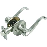 Design House 781823 Scroll 2 Yollu Mandal Kapı Kolu, Saten Nikel, Gizlilik/Yatak ve Banyo