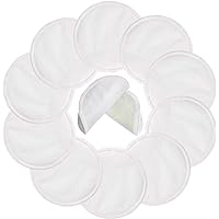 10pcs Pinowu Coussinets d'Allaitement en Fibres de Bambou Organique, Lavables et Réutilisables, Hypoallergéniques et Super Ab