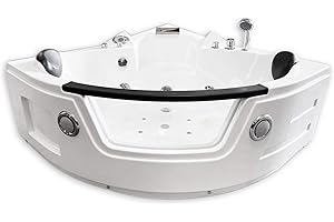 GRAFICA MA.RO SRL BAIGNOIRE BALNEO MASSANTE Model Miami 135cm x 135cm ANGLE HAUTE BAIN TOURBILLON Jets dorsaux spa chromothérapie cascade