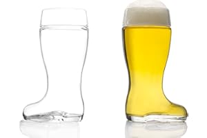 STÖLZLE LAUSITZ Stölzle exterior Cristal cerveza botas 0,5L – con llenado, cerveza cristal, botas, botas de cristal, 2 unidades, apto para lavavajillas