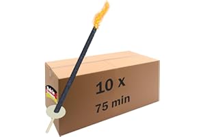 Krause & Sohn 10 Wachsfackeln Fackeln 75 Min. Pechfackeln Feuerwerk Wanderung Lagerfeuer (10, Stück)