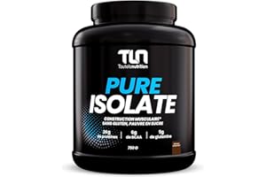 PURE ISOLATE | Isolat de Protéines en Poudre | Jusqu’à 90% de Protéines | Riche en BCAA + Glutamine | Proteine Musculation Rapide | Texture Onctueuse Goût Chocolat | Pauvre en Lactose | 750G | TLN