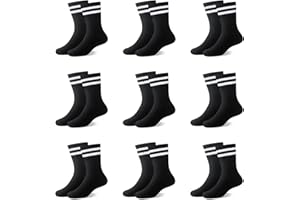 ORPAPA Socken Kinder Sportsocken Tennissocken Kinder Jungen Mädchen Elastische Baumwolle Kindersocken 9 Paar