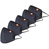 Wildcraft Pack of 5 Black HypaShield Reusable 6-Layer Anti-Pollution Outdoor Masks for Women - Large Size