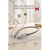Bluetooth Kulaklık Boyun Askılı Neckband ENC Extra Bass Manyetik Kulaklık TB10 Siyah