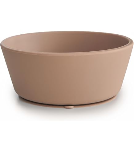 Mushie Set Di 2 Ciotole Rotonde Per Bambini, Stoviglie Riutilizzabili Senza BPA, Lavabili In Lavastoviglie E Adatte Al Microonde, Prodotto In Danimarca (Smoke - 4