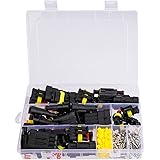 Auto Wasserdichte Steckverbinder Elektrische Kabelverbinder 1/2/3/4 Polig Stecker Terminal Set für KFZ Motorrad Boote 352 Stü