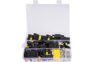 QIMEI-SHOP Car Waterproof Electrical Wire Connector Terminals Kit 1 2 3 4 Pin Way Terminal Plug for Auto Motorcycle Marine 352 Pcs