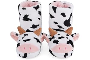 LACOFIA Zapatillas de Estar por Casa para Niñas Botas de Casa de Invierno Pantuflas Animales Botines Peluche para Niños