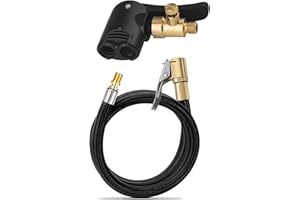 HIYITKS 40CM Autoventil Adapter,Reifenfüller,Autoventil Hebelstecker,Schlauch für Reifenfüller,Adapter Fahrradventil Auf Autoventil,Autoventil Adapter für Bosch und Auto Fahrrad Motorrad LKW Reifenfüller