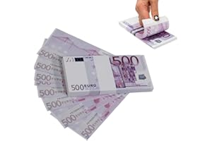 Bukezudang Spielgeld Dollar, Full Print Old Style Dollars, Copy Money, Spielgeld Set für Kinder Kaufladen, Bargeld Pretend Casino Zubehör, Film Play Geldscheine Toy, 120 Blätter (500€)