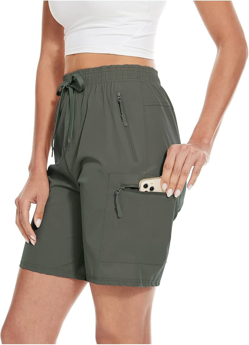 BATHRINS Women's Cargo Shorts, Ladies 