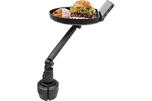 Macally MCUPTRAY, Halterung für Auto-Becherhalter, mit Tablett und Handy-Halterung für iOS und Android Smartphone, schwarz