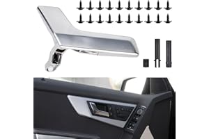 Volumoon Innen Türgriff,Türgriff Griff Silberchrom,Matte Interieur Türgriff,Matt Silber Innentürgriff Linke Seite Kit,für Mercedes X204 W204 C Klasse 2007-2014 (Links)
