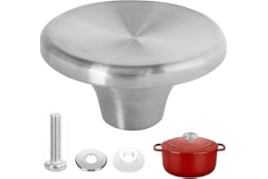 SAKERR Universal Stainless Steel Lid Knob Replacement Set for Le Creuset, Aldi, Lodge Enameled Dutch Oven, Frying Pan, Saucepan Cover