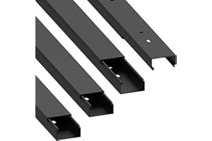 Cablecoach Habengut Goulotte de câble (avec Trou de Montage dans Le Fond) 15 x 30 mm en PVC, Couleur : Noir, Longueur 4 m (4 x 1 m de Longueur)