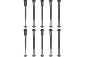 PATIKIL M6 x 80 mm Vis Chicago à Tête Hexagonale, 10 Ensembles Vis de Fixation pour Boulons, Écrous à Tête Creuse, pour Scrapbooking, Ceinture, Album Photo, Réparation de Meubles, Noir