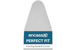 Encasa XO Funda Tabla De Planchar Metalizado Reflectante De Silicona, 135x45 cm Pulgadas con Espuma Gruesa Y Almohadilla De Fieltro, Resiste Quemaduras Y Manchas, Reduce El Tiempo De Planchado