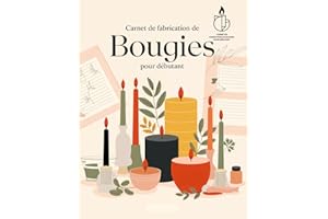 carnet de fabrication de bougies pour débutant: Guide complet DIY : De la cire à la flamme, Techniques artisanales pour créer vos bougies uniques, ... : Illuminez votre intérieur naturellement