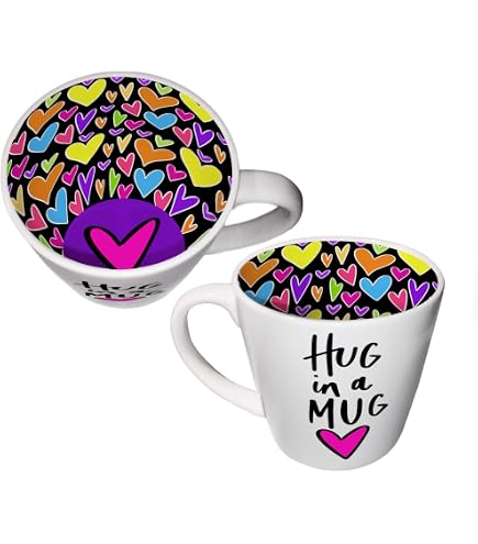 Hug In A Mug Set Regalo: Tazza 500ml Con Scritta E Calzini Morbidi Rossi A Cuore, In Scatola, Adatto A Microonde E Lavastoviglie