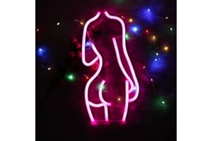 ENUOLI Lady Body Neon Sign Sexy Neon Sign USB/batteria Girl Neon Sign Donna Neon Sign for Home Party Decorazione da parete Neon Light Sign LED Neon Lamp for Friends Lovers Fornitura Regali (Rosa)