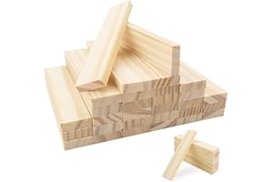 QHSXMQ 30 Pack Wood, Basswood Carving Blocks, Whittling Wood Blocks, Unfinished Carving Woods for Crafts, Wood Carving Kit for Crafts Modelling Making Supplies, DIY, Smooth Surface, 10.5 X2.1 X 0.7cm