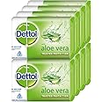 Dettol Aloe Vera Germ Protection Bathing Soap bar, 100gm, Pack of 8