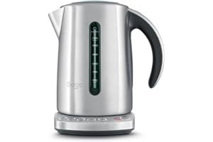 Sage Smart Kettle - Hervidor de Agua Eléctrico Silencioso e Inalámbrico - Ebullición Rápida, Acero Inoxidable