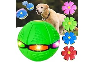 HICCVAL Boule de soucoupe volante pour animaux de compagnie, jouet pour chien de soucoupe volante, jouet pour chien de soucoupe volante de déformation, balle de soucoupe volante pour animaux de