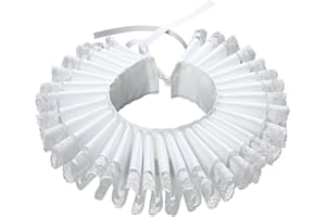 BPURB Renaissance Elisabethan Ruff Collar Neck Ruffle Collar Clown Collars