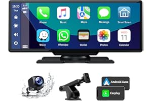 EYETOO Wireless Car Stereos for Apple CarPlay Android Auto with Backup Camera,9.26 Inch Touch Screen Car Play Radio,Support GPS Navigation,Bluetooth 5.0,Airplay,Calling,Google/Siri,AUX,FM