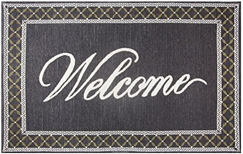 GreCute Entrance Mat floor Mat for Lobbies and Indoor Entrance ways Shoes Scraper Non-slip Doormat 50CM x 80CM (50 x 80, Grey)