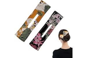 TUKNN Hair Bun Maker, Hair Bun Styling, Moño Magico, Donas Para El Cabello, Accesorios para Bandas Para el Cabello, Moño de Pelo Mágico French Twist, Para Mujeres Niñas Hacer Moños Pelo, 2 Pcs (Estilo 2)