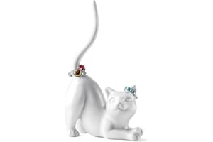 Titanape Cat Ring Holder & Wedding Ring Stand for Cat Lovers, Women, and Girls - Birthday, Christmas, Valentine's Present - Home Decor
