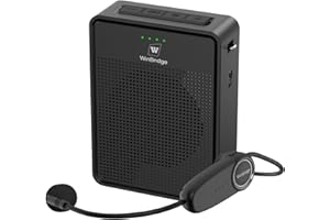 RESPONSEBRIDGE Voice Amplifier Wireless Microphone Headset, Original Sound Ultra Portable Microphone and Speaker, 15W Megaphone Speaker with Bluetooth Mic, Personal PA System for Teachers Classroom Tour Guide B002