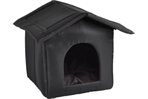 VIRTCOOY Cuccia per Gatti Selvatici Impermeabile Pieghevole, Casa di Tent Shelter Pet House Esterno Inverno