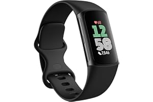 Fitbit Charge 6 Fitness Tracker with Google apps, Heart Rate on Exercise Equipment, 6-Months Premium Membership Included, GPS, Health Tools and More, Obsidian/Black, One Size (S &amp; L Bands Included)4.2 out of 5 stars 16,403