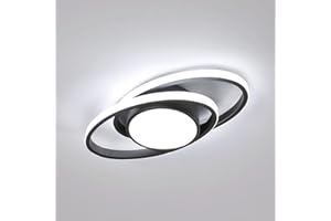SENQIU Plafoniera LED Soffitto, Lampada da Soffitto Moderna Ovale 39W, Lampadario LED Soffitto in Alluminio per Corridoio Cucina Camera da Letto Soggiorno, Luce Bianco Freddo 6500K