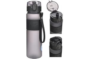 Majestic Sport Okosei Butelka na napoje, 540 ml, nie zawiera BPA, tritan, butelka sportowa, na rower, do fitnessu, lekka, odporna na uderzenia, wielokrotnego użytku, Czarna