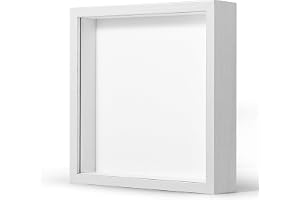 Yokuni 3D-Skugglåda, 22 x 22 cm, Djupa lådramar MDF trä 3D Skugglåda Ram för Gör-det-Själv-Dekoration av Buketter, Exemplar