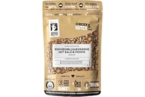‎BREMER-GEWÜRZHANDEL GENUSS LEBEN. Bremer Gewürzhandel Sonnenblumenkerne mit Honig, geröstet, gesalzen, zum Knabbern, für Salate, Müslis, Eis & Quarkspeisen, 200g