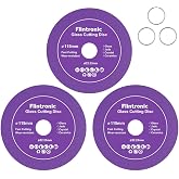 Flintronic 3 Pieces Diamond Cutting Disc, 115 mm, Purple | Precision Cutting, Sharpened Saw Blade, Angle Grinder Attachment,