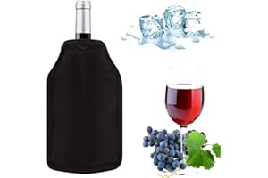 TAIPINTEE Enfriador de Botellas de Vino, 15.5x22.5cm Enfriador Cerveza, Tejido Impermeable Elasticidad Enfriador Botellas, Enfriador Vino se Utiliza Para Fiestas, Cenas de Eventos, Barbacoas Al Aire Libre