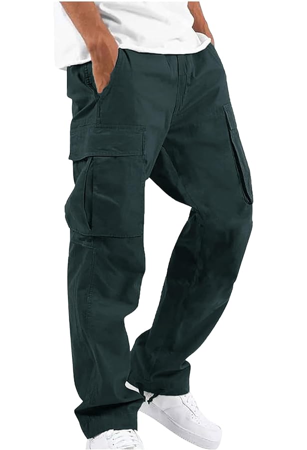 Pantalon Cargo Homme Yageshark – 6 Poches, Coton Respirant – Coupe Droite, Bas Réglable – Idéal Outdoor Et Quotidien