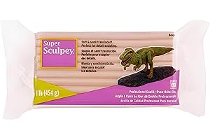 ARIATI 454g Super Sculpey Beige Fresh Premium Sculpey Oven-Bake Polymer Clay for Creative Sculpting