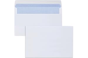 Triple Prio A5 C5 White Peel and Seal Wallet Envelopes 229 x 162 mm - Secure Self Seal No Window Design - Pack of (25)
