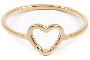 Happiness Boutique Anello Cuore in Color Oro | Delicato Anello Bijoux Acciaio Inossidabile