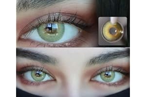 COAVEL Lentes de contacto de color Verde (Sin Graduar) de Hidrogel con una uración de hasta 1 Año
